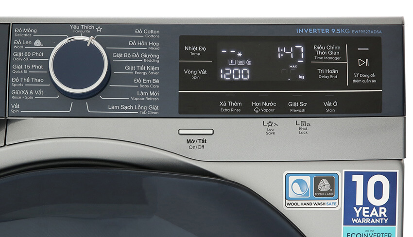 Chế độ máy giặt, Chế độ giặt tiết kiệm của máy giặt Electrolux, Các chế độ giặt của máy giặt Electrolux