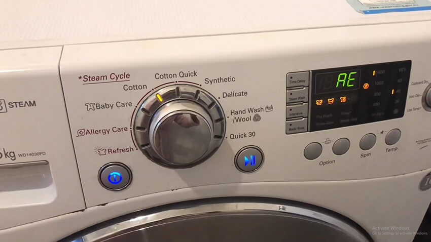 Chế độ máy giặt, Các chế độ giặt của máy giặt LG