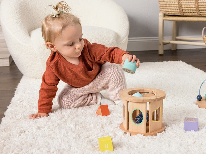 Đồ chơi Montessori cho bé 1 tuổi phân loại hình dáng gỗ